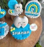 کاپ کیک دندونی تم آبی و زرد 1