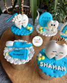 کاپ کیک دندونی تم آبی و زرد 1