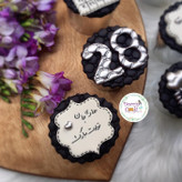 پک کاپ کیک تم مشکی و نقره ای