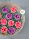 باکس گل خوراکی مارشمالو تم یاسی صورتی