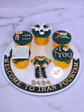 سینی کاپ کیک سالگرد و خوشامدگویی welcome to Iran
