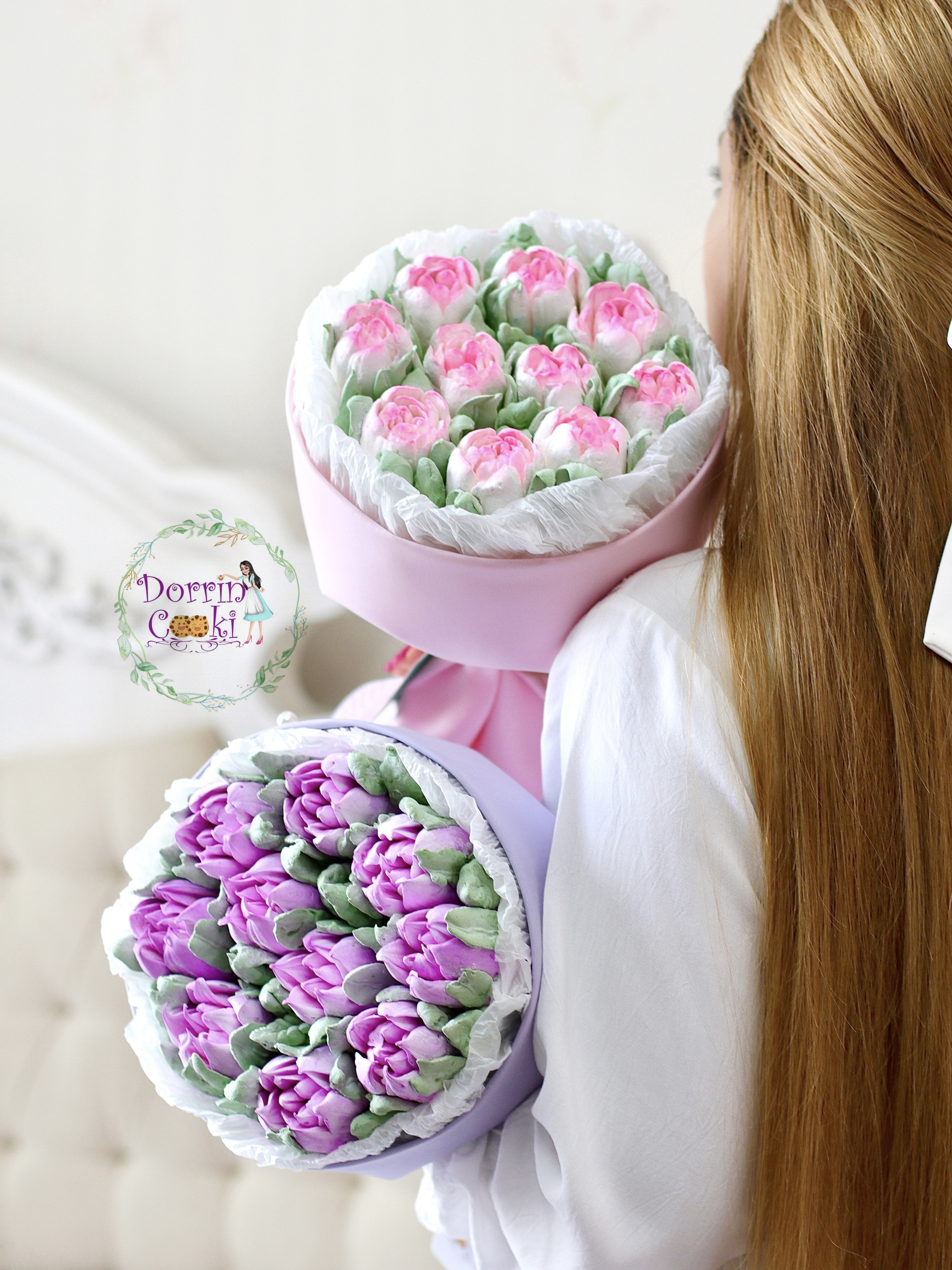 دسته گل خوراکی مارشمالو روسی زفیر