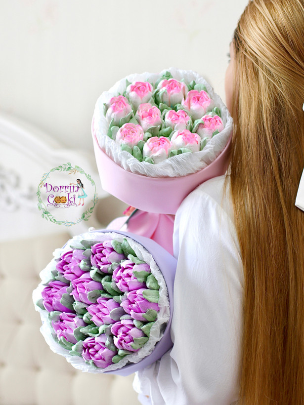 دسته گل خوراکی مارشمالو روسی زفیر