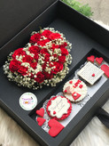 باکس گل و کوکی لپ تاپی سالگرد ازدواج