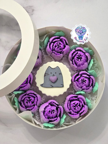 باکس گل مارشمالو و کوکی گربه